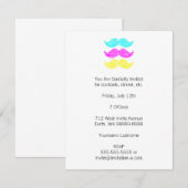 Invitation CMY Mustaches (style presse-lettres) (Devant / Derrière)