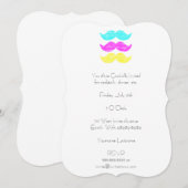 Invitation CMY Mustaches (style presse-lettres) (Devant / Derrière)