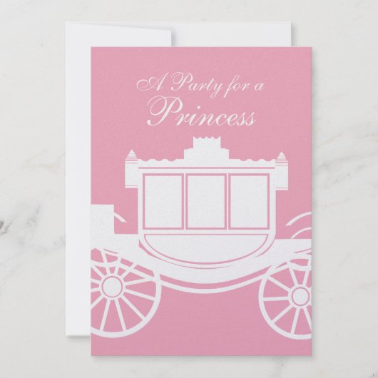 Invitation Coach Royal / fête d'anniversaire (Devant)