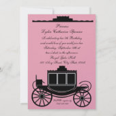 Invitation Coach Royal / fête d'anniversaire (Dos)