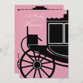 Invitation Coach Royal / fête d'anniversaire (Devant / Derrière)