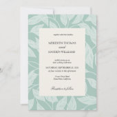 Invitation Coastal Blue Boho Botanical wedding (Devant)