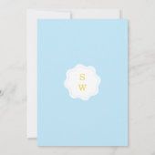 Invitation Coastal Blue Lemon Amalfi Wedding Menu Card (Dos)