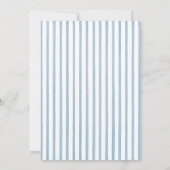 Invitation Coastal Blue Whimsical Stripe Bow Wedding (Dos)
