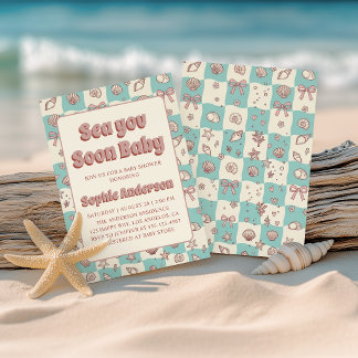 Invitation Coastal Boho Sea You Soon Baby Shower