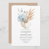 Invitation Coastal Chic Autumn - Fall Wedding Photo QR Code (Devant / Derrière)
