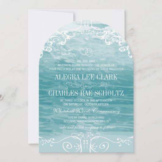 Invitation Coastal Chic Destination Plage Mariage (Devant)