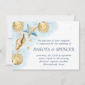 Invitation Coastal Chic | Mariage moderne Coral Reef (Devant)