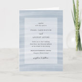 Invitation Coastal Chic Muted Blue Mariage élégant (Devant)
