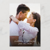 Invitation Coastal Chic | Photo de la partie de l'engagement  (Dos)