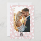 Invitation Coastal Chic Tropical Floral Wedding Photo QR Code (Dos)