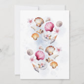 Invitation Coastal Cowgirl Baby shower Fleurs Coques (Dos)