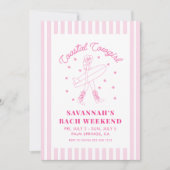 Invitation Coastal Cowgirl Bachelorette Week-end Itinéraire (Devant)