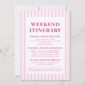 Invitation Coastal Cowgirl Bachelorette Week-end Itinéraire (Dos)