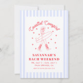 Invitation Coastal Cowgirl Bachelorette Week-end Itinéraire (Devant)