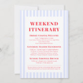 Invitation Coastal Cowgirl Bachelorette Week-end Itinéraire (Dos)