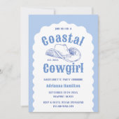 Invitation Coastal Cowgirl Beach Wavy Bachelorette Party (Devant)