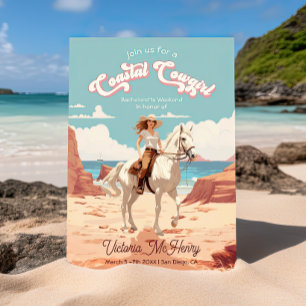Invitation Coastal Cowgirl Horse Bachelorette