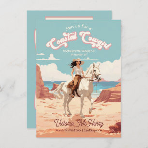 Invitation Coastal Cowgirl Horse Bachelorette