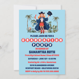 Invitation Coastal Cowgirl Photo Graduation Party