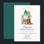Invitation Coastal Cowgirl Rustic Western Fête des mariées<br><div class="desc">Coastal Cowgirl Rustic Western Bridal Shower Invitation -"Embrassez le charme rustique de l'Ouest avec notre Coastal Cowgirl Modern Watercolor Bridal Shower Invitation. Cette invitation fantaisiste mêle l'élégance de l'aquarelle à une touche de fantaisie occidentale, créant une fusion parfaite pour tout événement balnéaire. Imaginez-vous sur le rivage, avec la brise salée...</div>