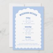 Invitation Coastal Cowgirl Wavy Nautical Bachelorette Week-en (Dos)