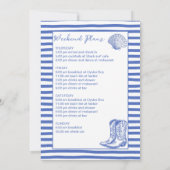 Invitation Coastal Cowgirl week-end de bachelorette (Dos)