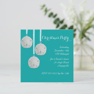 Invitation Coastal Holiday House Party Turquoise