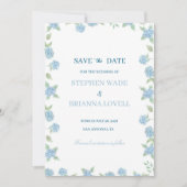 Invitation Coastal Hydrangea Save the Date  (Devant)