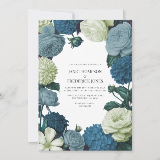 Invitation Coastal Juniper, Tidal Foam & Deep Reef Blue (Devant)