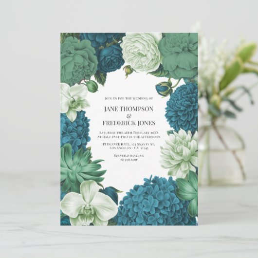 Invitation Coastal Juniper, Tidal Foam & Deep Reef Blue (Debout devant)