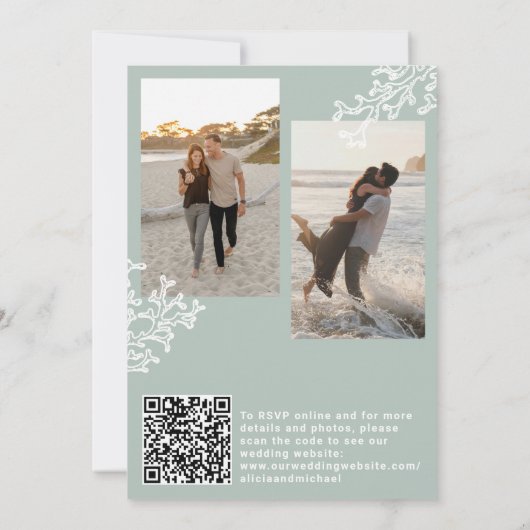 Invitation Coastal ocean beach destination wedding all in one (Dos)