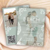 Invitation Coastal ocean beach destination wedding all in one