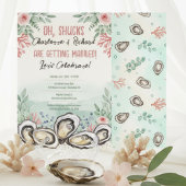 Invitation Coastal Oyster Theme Couples Wedding Shower