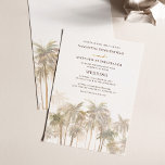 Invitation Coastal Palm Trees Beach Wedding<br><div class="desc">Coastal Palm Trees Beach Wedding Invitation vous pouvez facilement modifier en cliquant sur le bouton "Personnaliser". Parfait pour la destination côtière ou la célébration de mariage sur la plage. CONSEIL : D'autres fournitures de mariage,  menu,  programme,  et bien plus sont classés ci-dessous avec cette conception correspondante pour votre commodité</div>