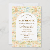 Invitation Coastal Pastel Animals Baby Shower (Devant)