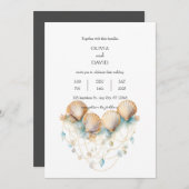 Invitation Coastal Seashell Garland Decor Beach Wedding (Devant / Derrière)
