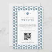 Invitation Coastal Seashell Motif Monogramme QR Code Mariage (Dos)