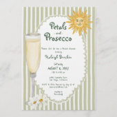 Invitation Coastal Sun Palm Petals & Prosecco Bridal Shower (Devant)