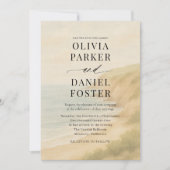 Invitation Coastal Watercolor Destination Wedding  (Devant)
