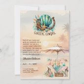 Invitation ⭐ Coastale fille Rustic Beach Bachelorette (Devant)