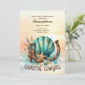 Invitation ⭐ Coastale fille Rustic Beach Bachelorette (Debout devant)