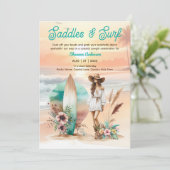 Invitation ⭐ Coastale fille Rustic Beach Bachelorette (Debout devant)