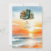Invitation ⭐ Coastale fille Rustic Beach Bachelorette (Dos)