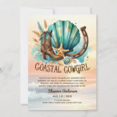 Invitation ⭐ Coastale fille Rustic Beach Bachelorette (Devant)