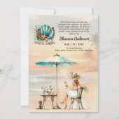 Invitation ⭐ Coastale fille Rustic Beach Bachelorette (Devant)