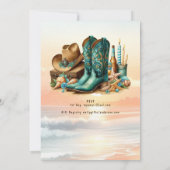 Invitation ⭐ Coastale fille Rustic Beach Bachelorette (Dos)