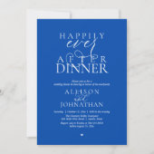 Invitation Cobalt Blue Happily Ever After Dinner Wedding (Devant)