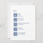 Invitation Cobalt Blue & Lemon Yellow All in One Wedding  (Dos)