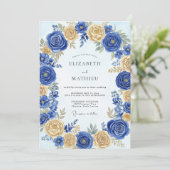 Invitation Cobalt Blue Regal Spring Wedding (Debout devant)